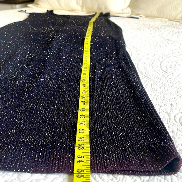 Alex Evenings Formal Maxi Dress +Long Jacket Women’s 14 Blue Stretchy Travel - Picture 15 of 17